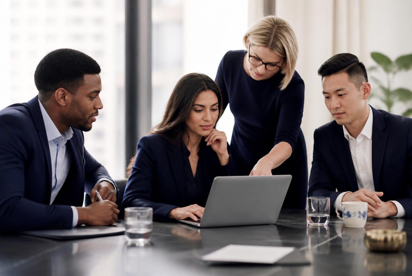 A diverse team learning together